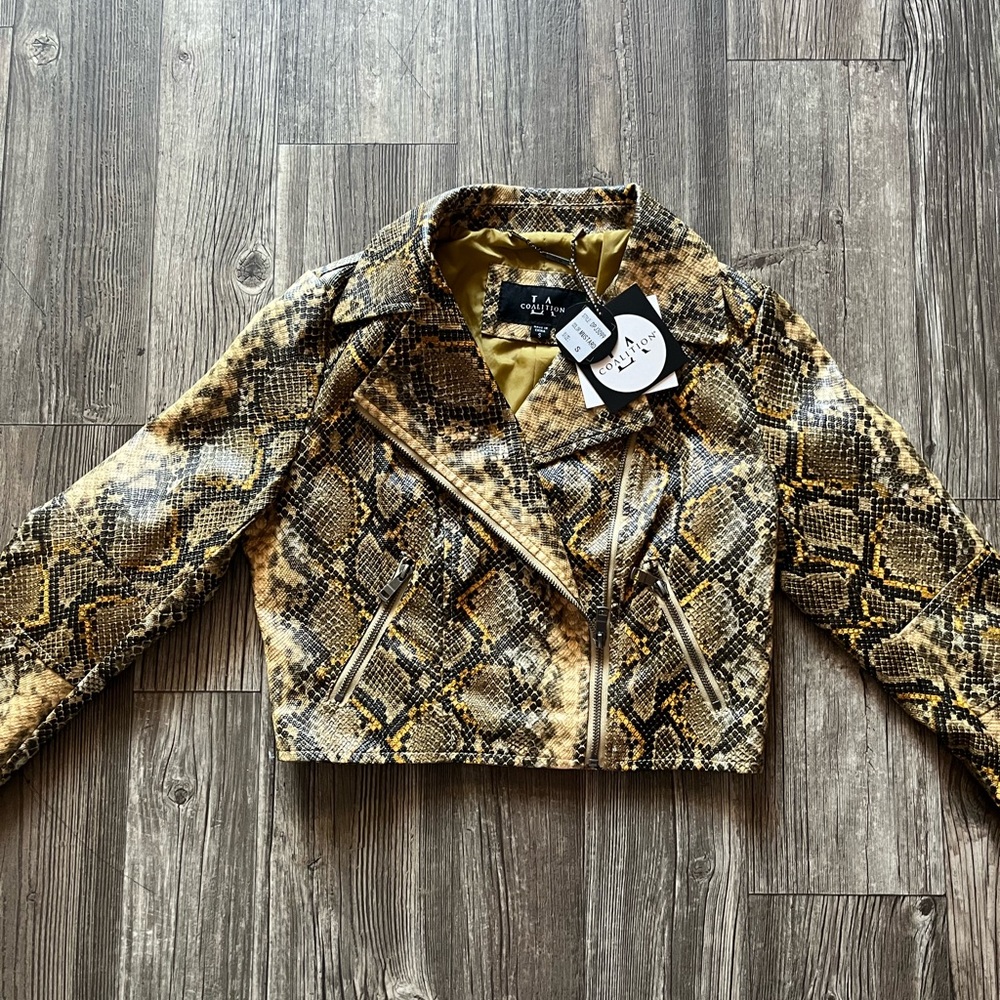 Faux snake skin jacket
